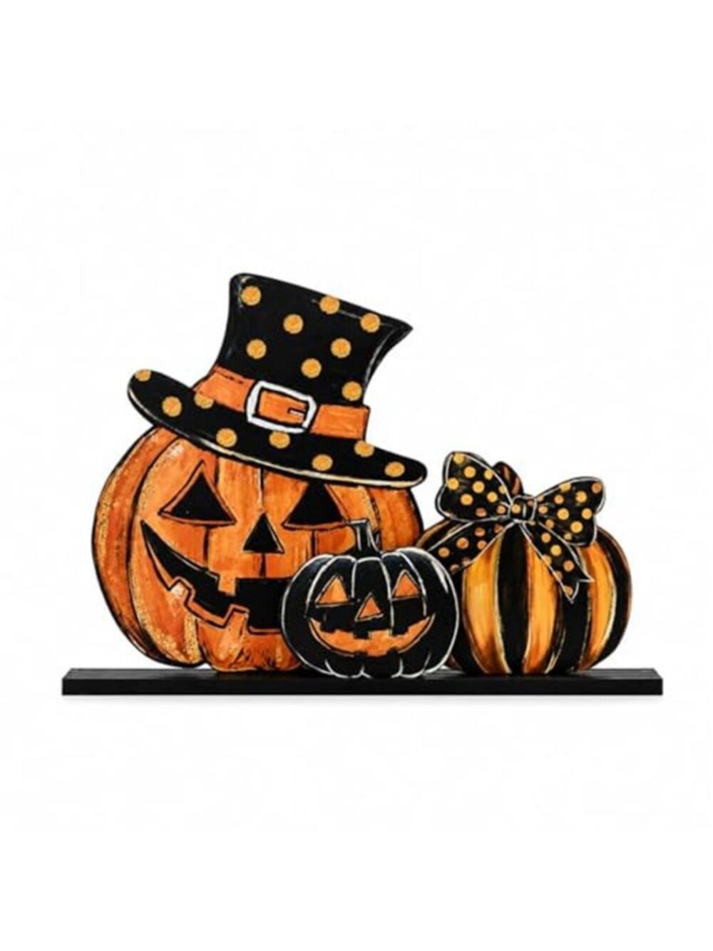 Happy Halloween Wooden Table Decoration, Pumpkin Spooky